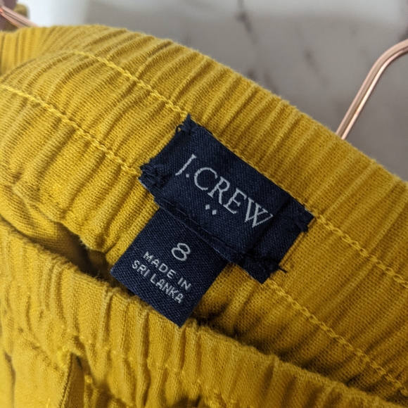 J. Crew mustard yellow linen blend pull on pants - Picture 6 of 6